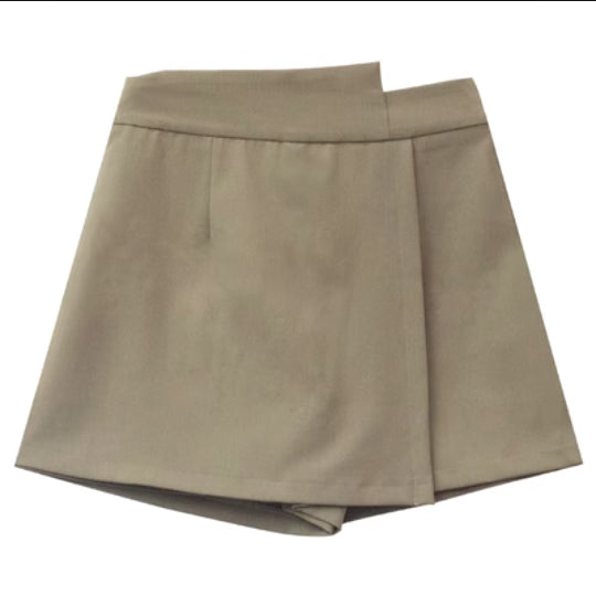 【予約】XYW  フレンチ  フリル  シャツ + キュロット  スカート  ショートパンツ  セット フェミニン