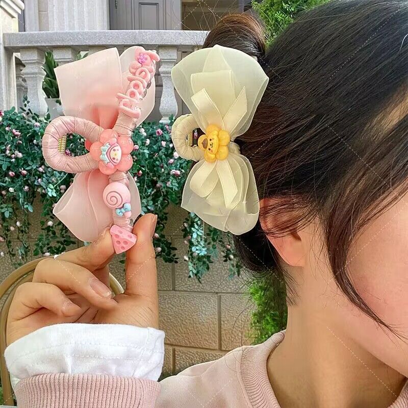WLY  かわいいサンリオ  DIYクリップ  手作り素材  リボン  ヘアピン  彼女&友達  手作りプレゼント