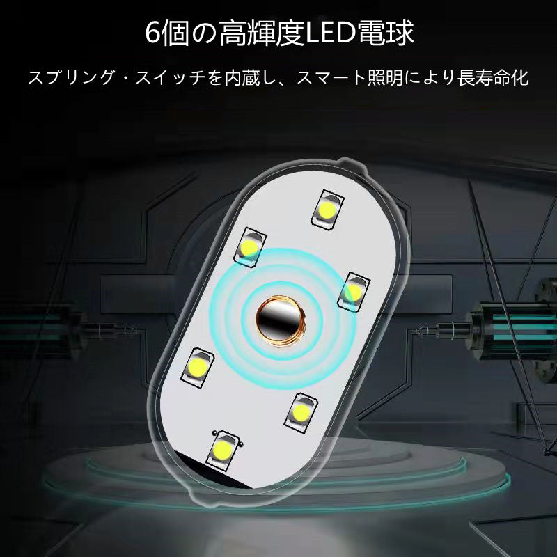 YQQ タッチセンシング 自動車無線雰囲気ランプ 結線不要のLED照明灯の取り付け