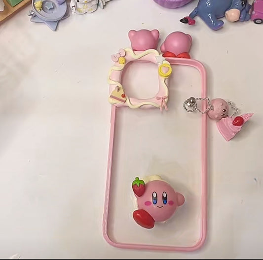 OL 手作り クリームゴム携帯ケース   星のカービィ