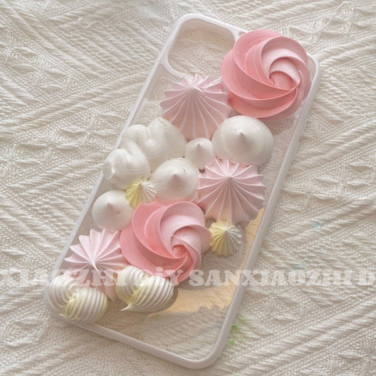 OL【スウィート メレンゲ】かわいい  pink  ホイップ携帯ケース 完成品