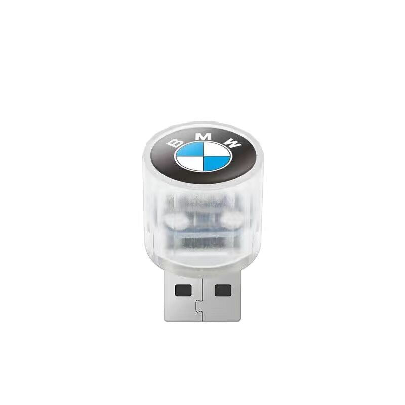 LF USB 飾り 自動車用ムードランプ LED  レインボー  3個入 カーエンブレム付き  車用品