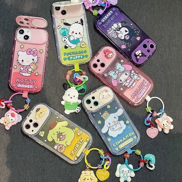 LF  サンリオ  カートゥーン スマホケース  携帯電話ケース  化粧鏡  スタンド