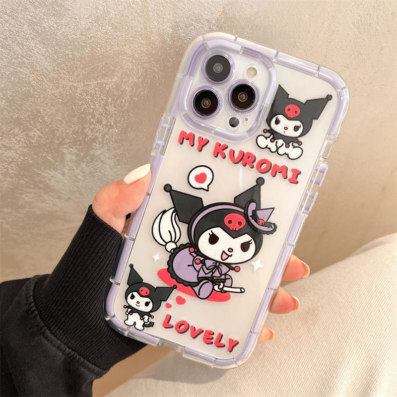 LF  サンリオ スマホケース  シリカゲル  携帯電話ケース  エアバッグ 転倒防止ケース