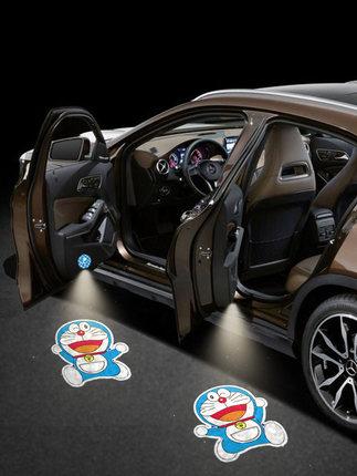 XYW 車用品 取り付けが簡単 投射らんぷ 充電式自動車ドア投射ランプ  ワイヤレス赤外線感応式車載投射ランプ 2個入り