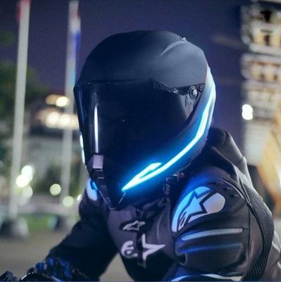 オートバイヘルメット発光条夜間走行発光ヘルメットライト条LED警告灯 ドラゴン
