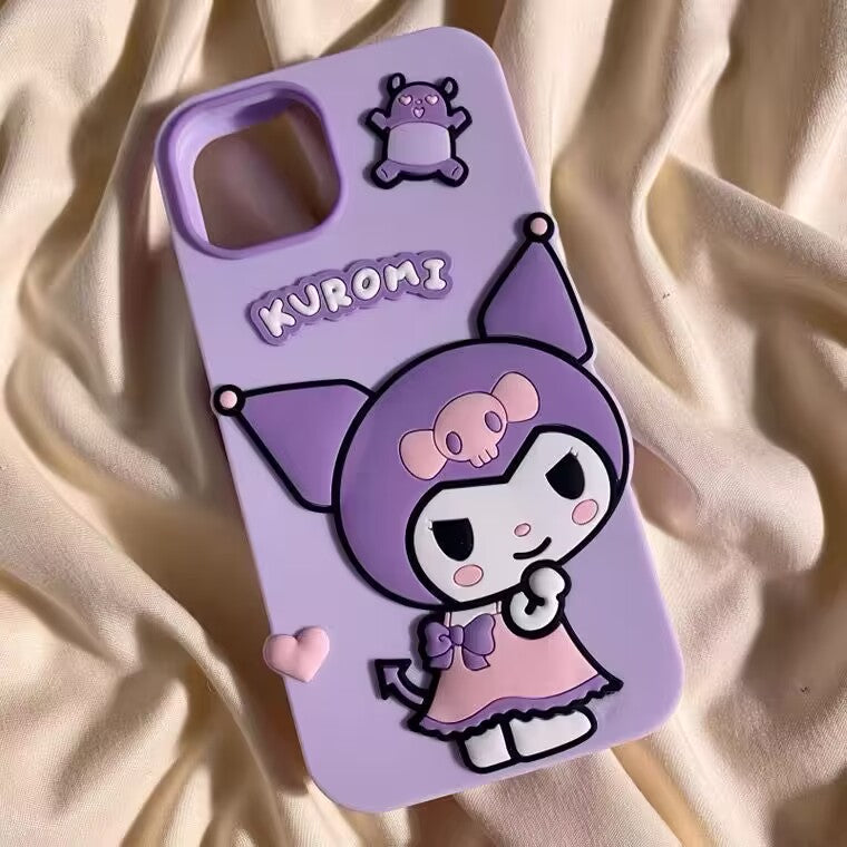 YQQ  可愛いサンリオ  シリコーン素材 スマホケース  携帯電話ケース