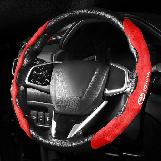 XYW  【マットタイプ】ステアリングホイールカバー スエード  滑り止め吸湿 車種別専用ステアリングカバー