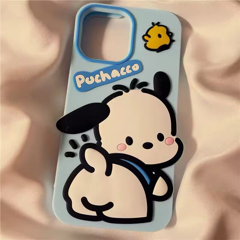 YQQ  可愛いサンリオ  シリコーン素材 スマホケース  携帯電話ケース
