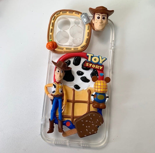 OL 手作り  クリームゴム携帯ケース  フーディカウボーイ