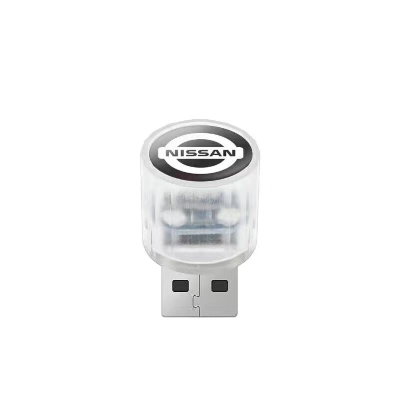 LF USB 飾り 自動車用ムードランプ LED  レインボー  3個入 カーエンブレム付き  車用品