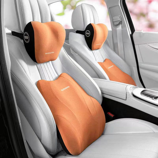 XYW 自動車用ネックレストヘッドレスト  腰クッション  記憶綿  疲れない運転